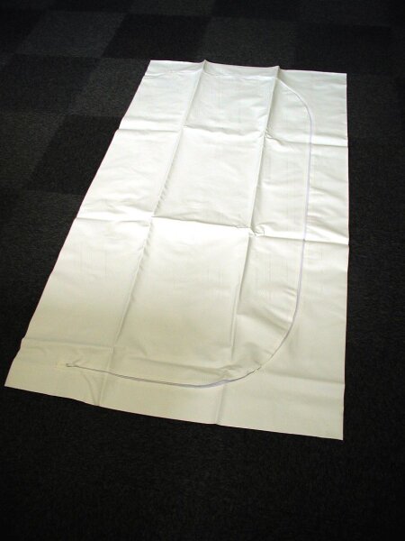 Folient&uuml;r 2,2m x 1,5m aus PP-B&auml;ndchengewebe, H-Form